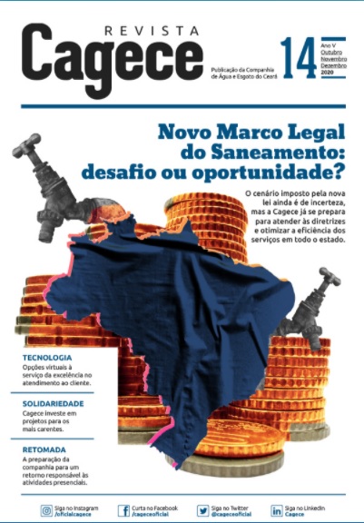 Edição da Revista Cagece traz os desafios da nova Lei de Saneamento e da conjuntura pandêmica