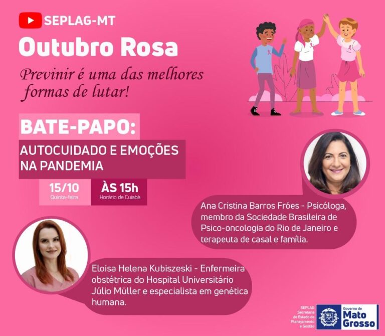 Seplag promove bate-papo sobre câncer de mama, autocuidado e emoções durante a pandemia