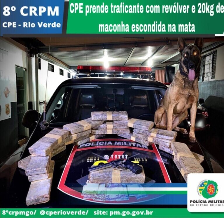 CPE Prende Indivíduo com Drogas e Arma de Fogo, em Rio Verde-GO