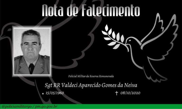 Nota de Falecimento: 2 º SGT da R/R Valdeci Aparecido Gomes da Neiva