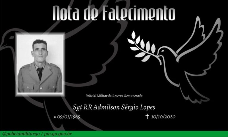 Nota de Falecimento: 2 º SGT da R/R Admilson Sérgio Lopes