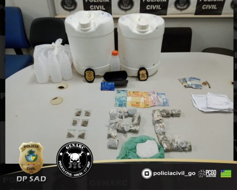 Polícia Civil faz operação contra o tráfico de drogas no Jardim de Alá, em Santo Antônio do Descoberto