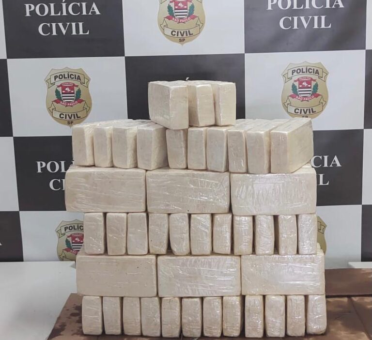 Dise de Franco da Rocha detém homem transportando 60 tijolos de cocaína
