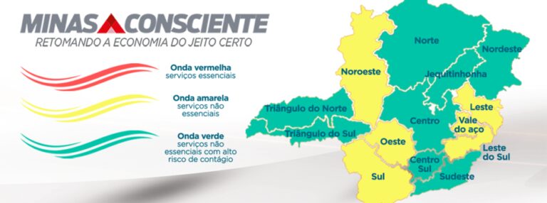Metade do estado está na onda verde do plano Minas Consciente