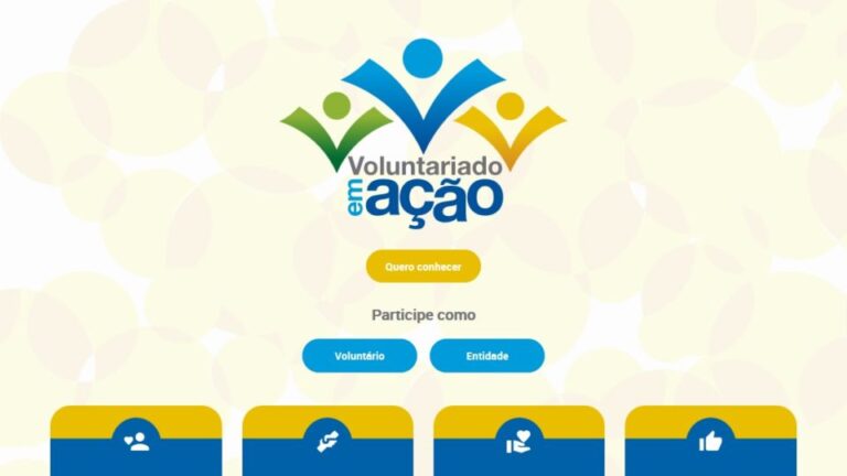 Novo site do programa Voluntariado em Ação