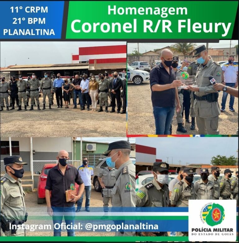 Comandante do 11° Comando Regional – Tenente Coronel Granja – Presta Homenagem ao Coronel R/R Fleury e dá posse ao Major Cardoso no Comando do 21° BPM