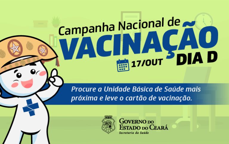 “Dia D” das campanhas contra a poliomelite e de multivacinação acontece neste sábado (17)