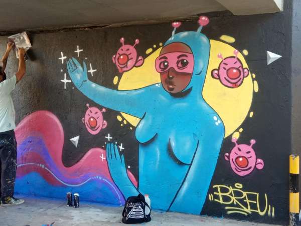 Artistas visuais farão grafite na estação do Metrofor no Conjunto Ceará