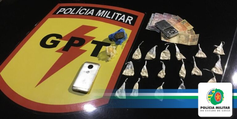 Policiais militares prendem individuo que estava traficando drogas em Catalão