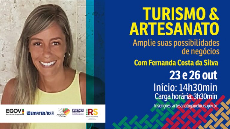 O artesanato como impulsionador do turismo é tema de capacitação virtual gratuita