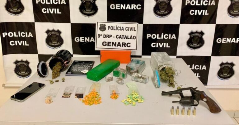 Polícia Civil prende suspeito com drogas sintéticas e arma de fogo em Catalão