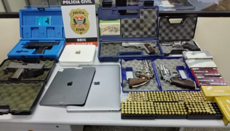 Homem é preso com armas furtadas de empresa em Jundiaí