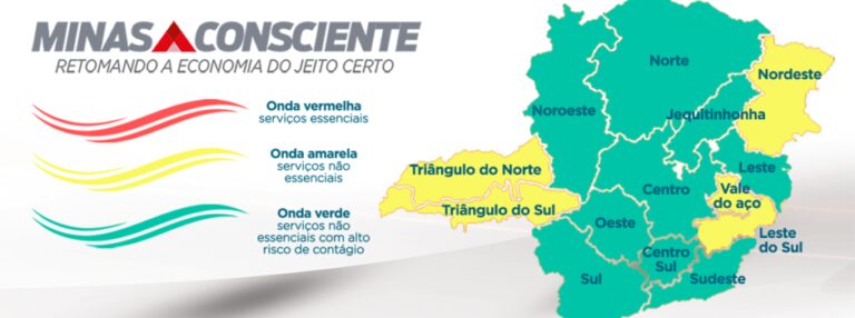 Taxa de incidência do coronavírus cai 32% no estado e regiões Oeste, Sul e Leste avançam para onda verde do Minas Consciente