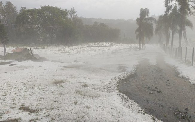 Chuva de granizo danifica plantações em Santa Catarina