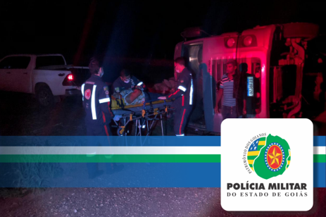 Apoio policial inesperado salva vítimas de acidente na BR-080, em Goiás