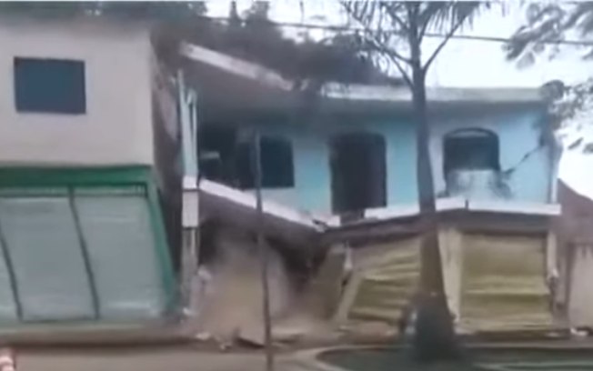 Imóveis irregulares desabam em Minas Gerais; veja vídeo