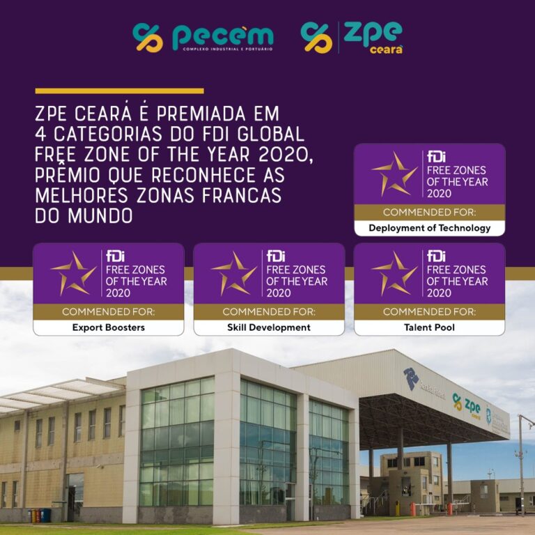 ZPE Ceará vence quatro categorias em premiação que reconhece as melhores zonas francas do mundo