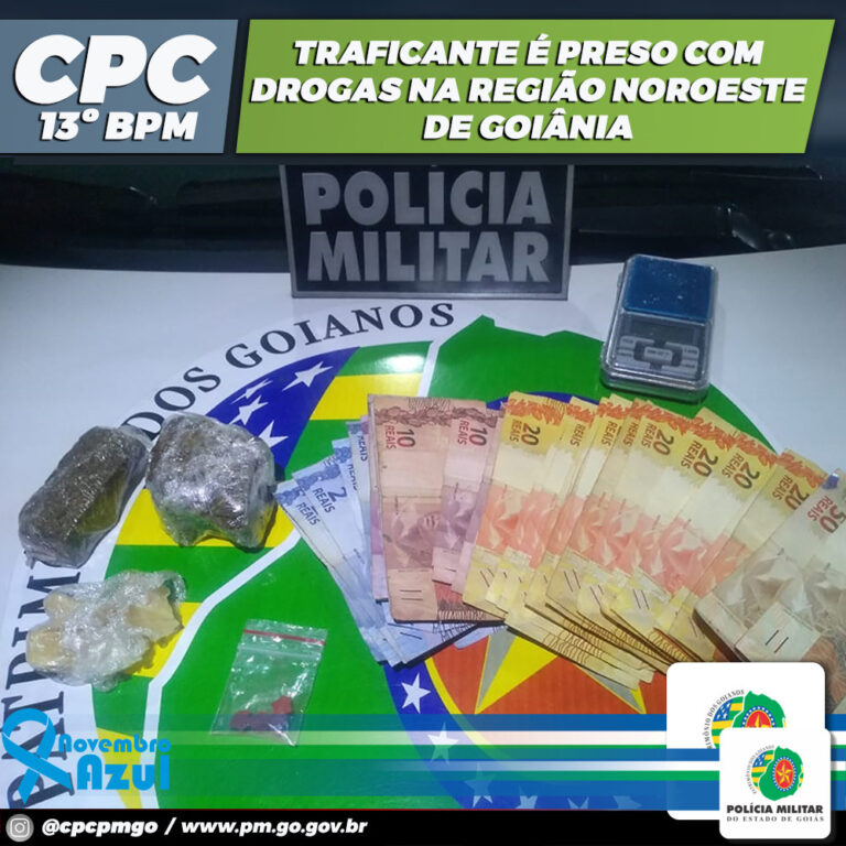Traficante é preso com drogas na Região Noroeste de Goiânia