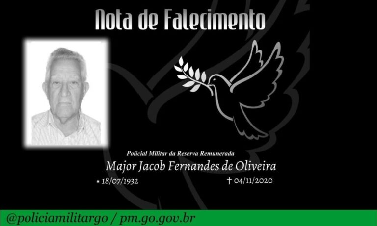 Nota de Falecimento: Major R/R Jacob Fernandes de Oliveira