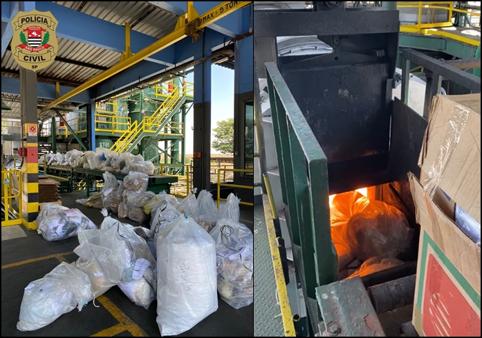 Decap incinera 2,9 toneladas de drogas em Cosmópolis