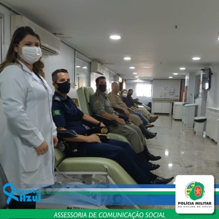 Polícia Militar de Goiás e Forças de Segurança Participam da Campanha de Doação de Sangue