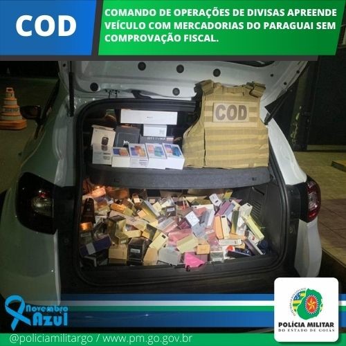 COD Apreende Veículo com Mercadorias do Paraguai Sem Comprovação Fiscal