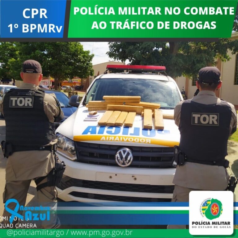 CPR/ 1°BPMRV Prende Traficantes de Drogas em Goianira-GO