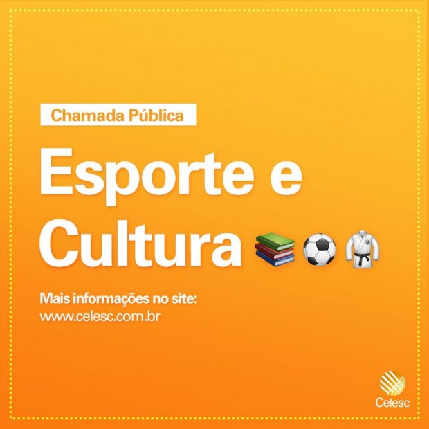 Celesc realiza seletiva para projetos nas áreas de cultura e esporte até 16 de novembro