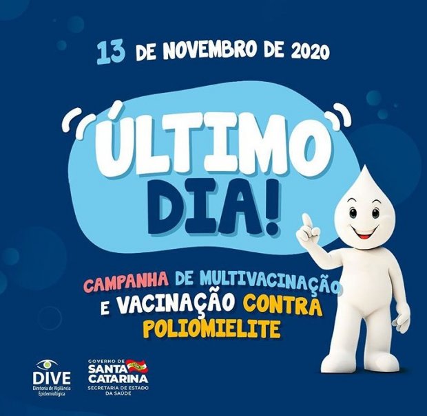 Após prorrogação em Santa Catarina, Campanhas de Multivacinação e Vacinação contra a Poliomielite terminam nesta sexta, 13