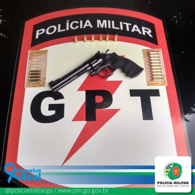7º CRPM/GPT do 12° BPM Prende Indivíduo com Arma de Fogo e Munições no Distrito de Planalto Verde, Município de Caiapônia-GO