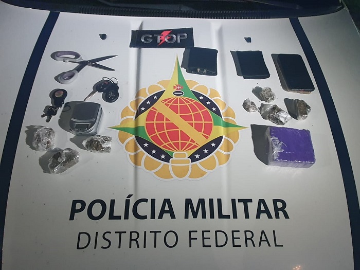 Homens que circulavam com drogas no Guará foram preso pela PMDF