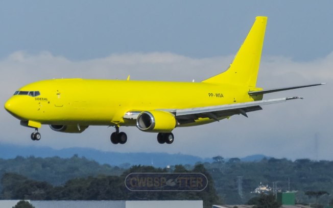 Possível segundo Boeing 737 para o Mercado Livre foi visto com pintura amarela
