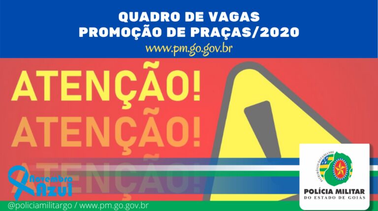 Quadro de Vagas Promoção De Praças – 2020