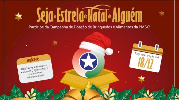 PMSC lança campanha de Natal para arrecadar brinquedos ou alimentos para entidades beneficentes