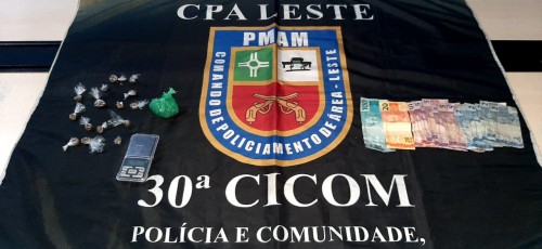 Polícia Militar por meio da 30ª Cicom detém homem por tráfico de drogas