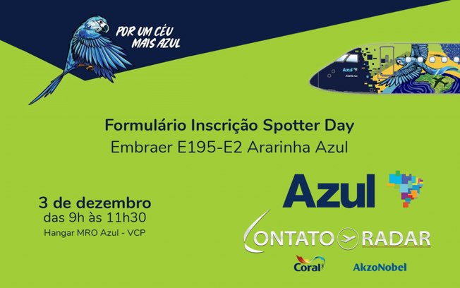 Spotter Day Embraer E195-E2 Ararinha Azul – saiba como se inscrever