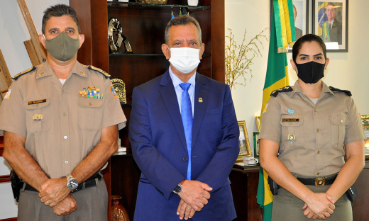 Governador em exercício recebe primeira militar do Tocantins a ser selecionada para Missão de Paz da ONU