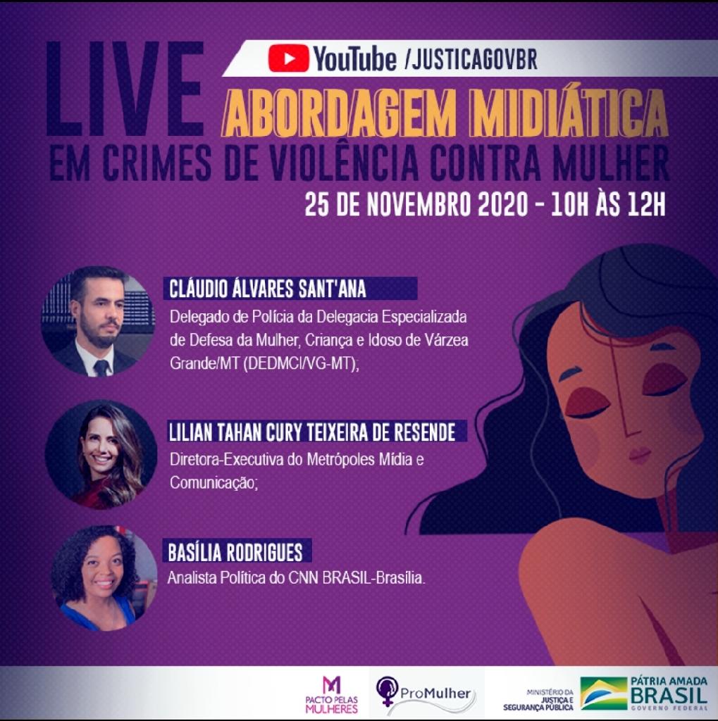 Workshop online debaterá abordagem da mídia em crimes de violência contra a mulher