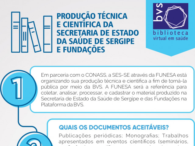 Saúde estadual organiza produção técnica e científica para publicação na Biblioteca Virtual