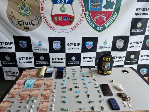 Polícias Militar e Civil prendem trio por tráfico de drogas em Ipixuna