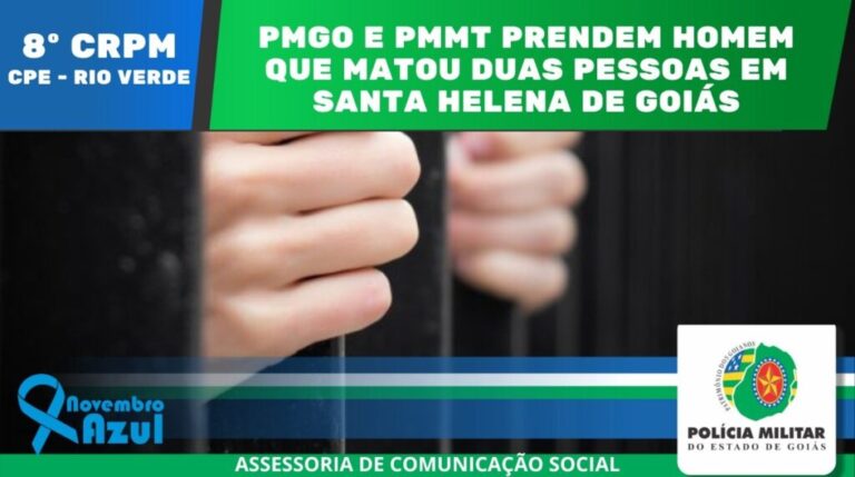 Ação Conjunta Entre PMGO e PMMT Resulta na Prisão de Suspeito de Duplo Homicídio em Santa Helena de Goiás-GO