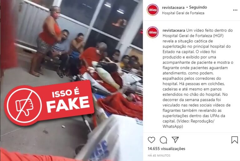 Vídeo que circula nas redes sociais com pacientes em corredores de hospital não é do Ceará