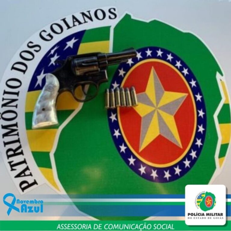 42° BPM apreende arma de fogo ilegal, na Região Oeste de Goiânia