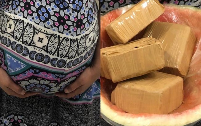 Falsa grávida é presa com melancia recheada de cocaína no lugar da barriga