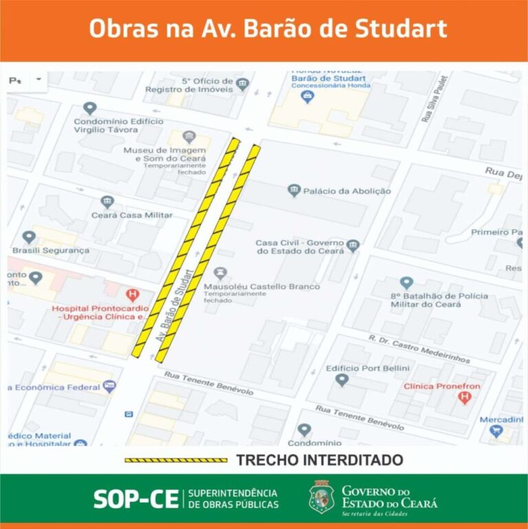 Trecho da Av. Barão de Studart passa por implantação de piso intertravado