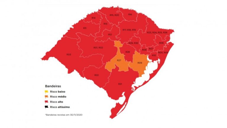 Com dois recursos aceitos, mapa definitivo da 30ª rodada do Distanciamento Controlado tem 19 regiões em vermelho