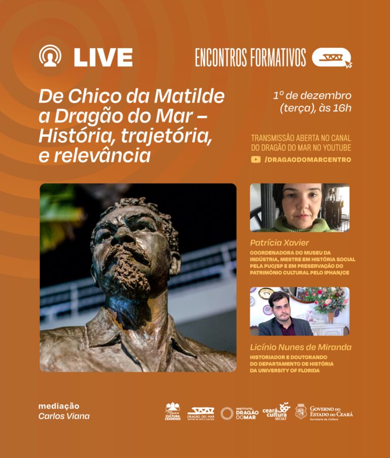 Centro Dragão do Mar traz pesquisadores para debate virtual sobre a vida de Francisco José do Nascimento, o Dragão do Mar, nesta terça (01)