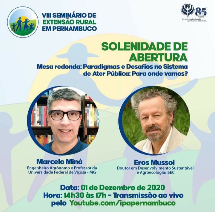 Seminário de Extensão Rural de Pernambuco começa nesta terça-feira (01/12)