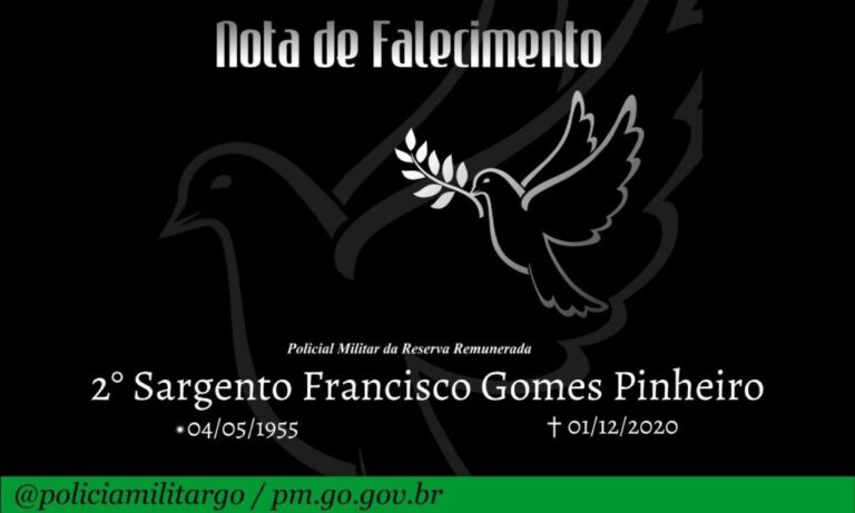 Nota de Falecimento: 2º Sargento Francisco Gomes Pinheiro