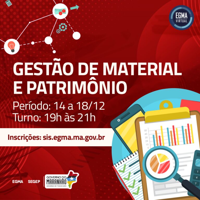 EGMA abre inscrições para o curso “Gestão de Material e Patrimônio”